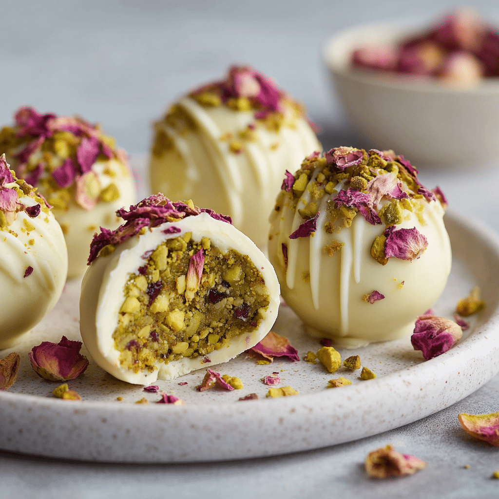Easy Pistachio Bonbons Recipe – Creamy, Nutty & Beautifully Giftable 4 Delicious pistachio bonbons with rich flavors and smooth textures