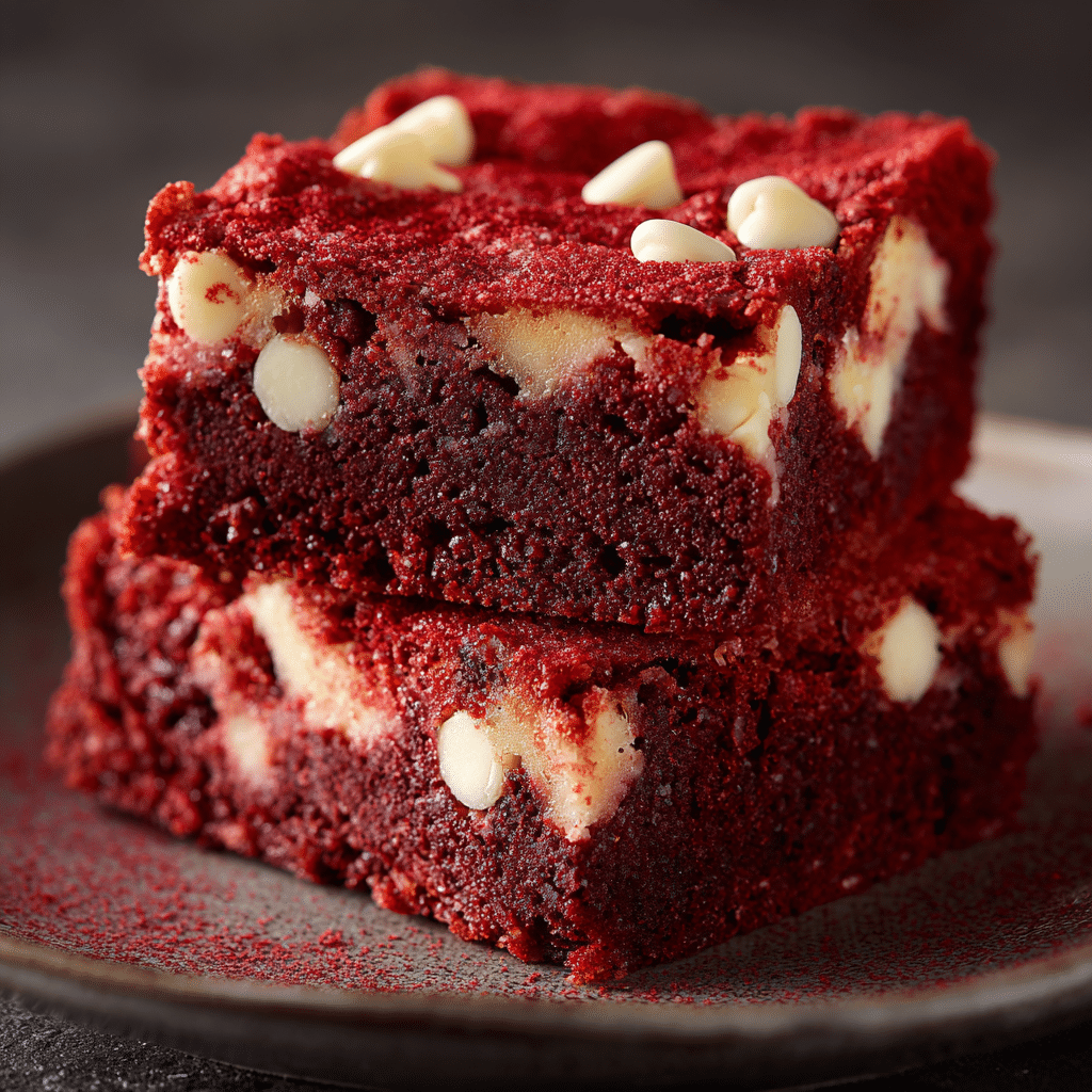 Easy Red Velvet Brownies Recipe for Every Occasion 5 Fudgy Red Velvet Brownies with White Chocolate Chips