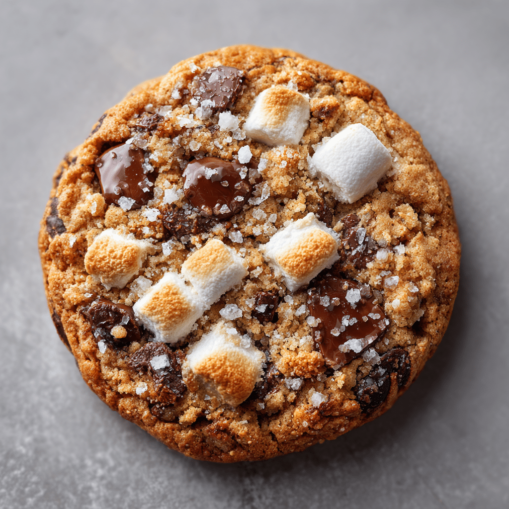 Decadent Sourdough S'mores Cookies with Marshmallows and Brown Butter 6 Decadent sourdough s'mores cookies with marshmallows and brown butter