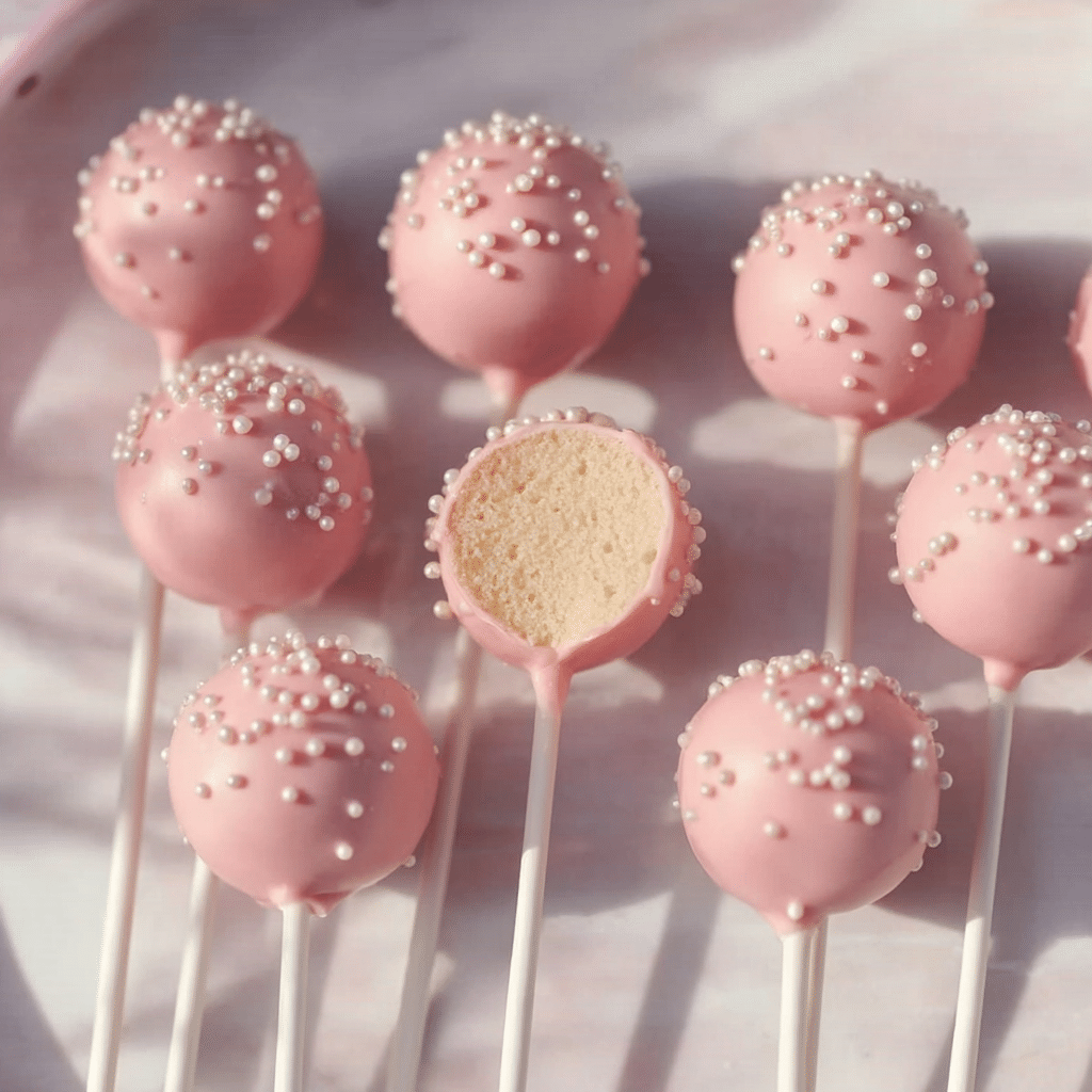 Starbucks Copycat Birthday Cake Pops 6 Starbucks copycat birthday cake pops decorated in colorful sprinkles