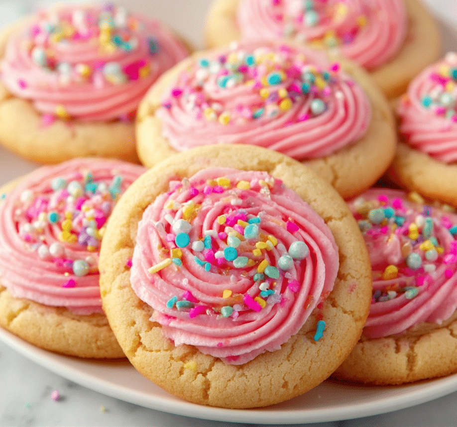 Easy Sugar Cookie Cups: Adorable, Fun & Perfect for Any Celebration 6 Delicious sugar cookie cups filled with frosting and sprinkles