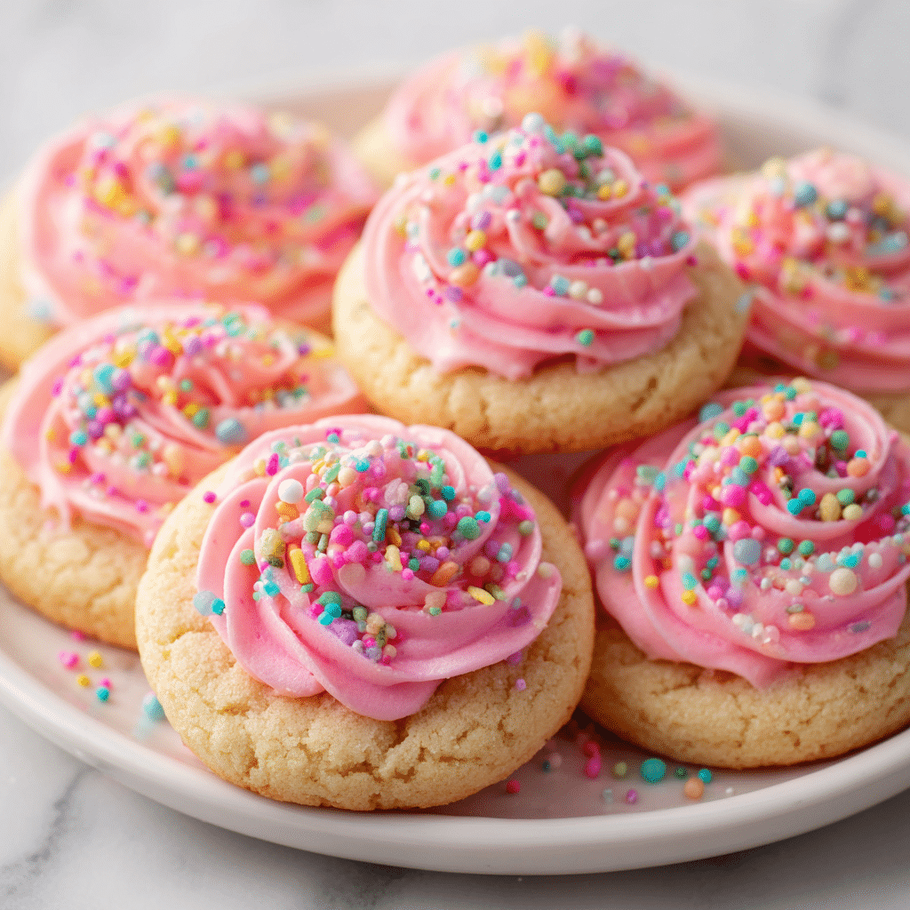 Easy Sugar Cookie Cups: Adorable, Fun & Perfect for Any Celebration 5 Delicious sugar cookie cups filled with frosting and sprinkles