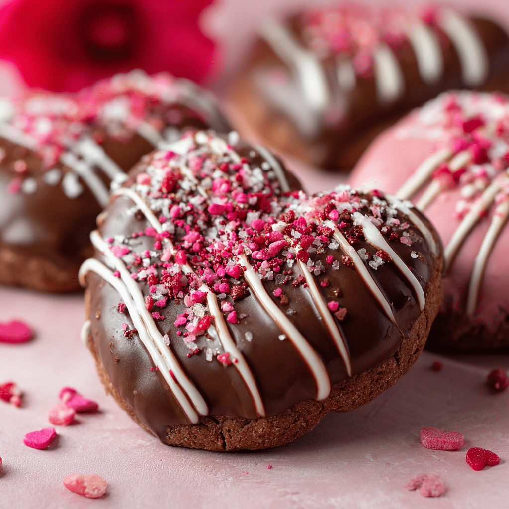 Valentine Ganache Cookies: A Sweet Treat for Your Loved Ones 5 Delicious Valentine ganache cookies decorated with heart shapes