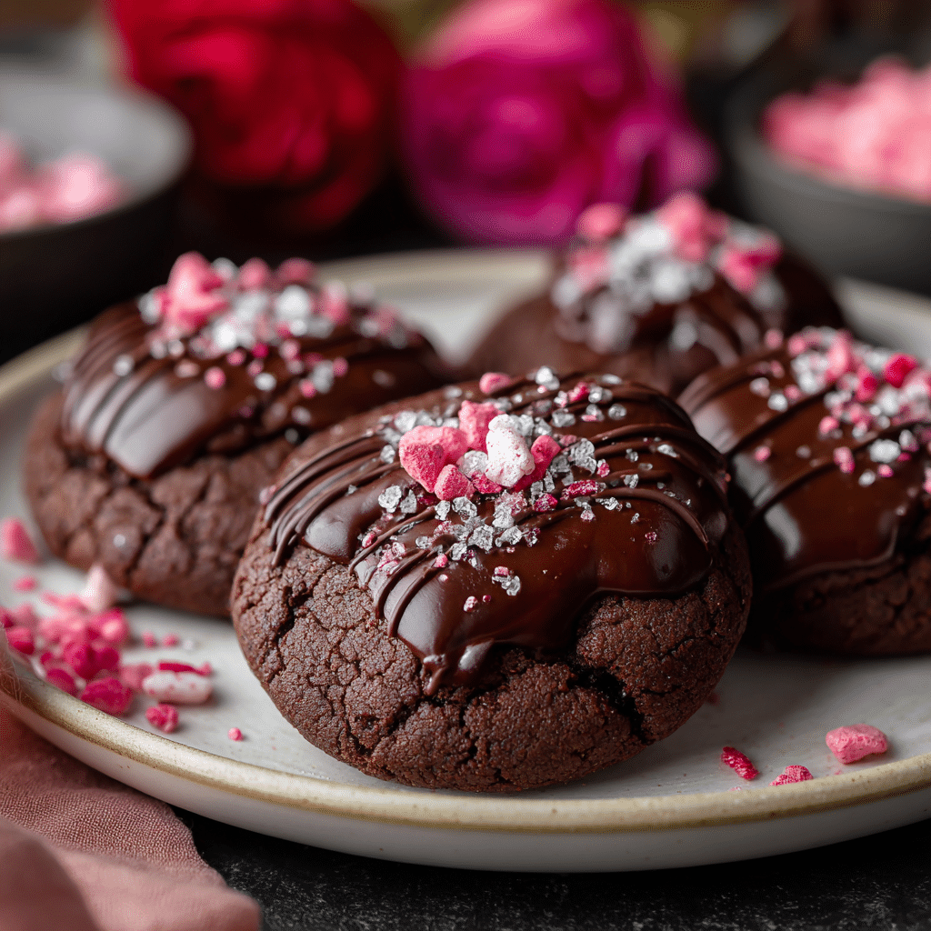 Valentine Ganache Cookies: A Sweet Treat for Your Loved Ones 6 Delicious Valentine ganache cookies decorated with heart shapes