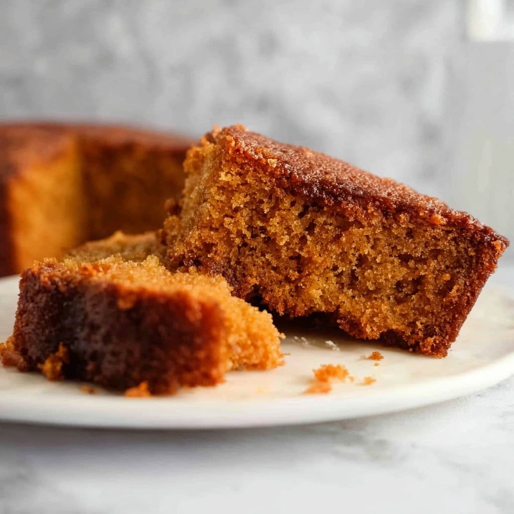 Easy Flourless Oatmeal Carrot Cake Recipe 4 Flourless oatmeal carrot cake topped with cream cheese frosting on a plate