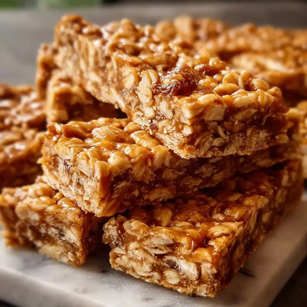 Homemade Apple Cinnamon Granola Bars with oats and dried apples