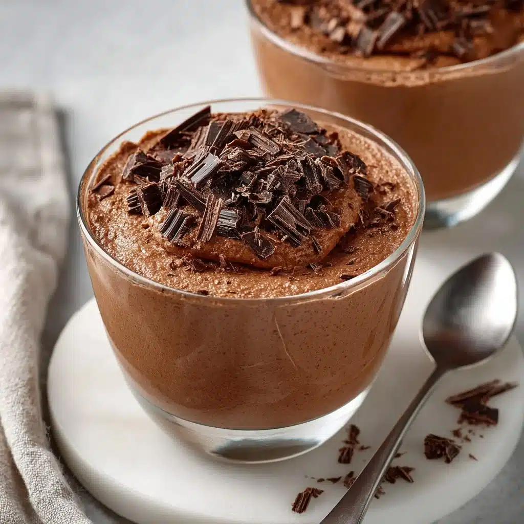Healthy Chocolate Cottage Cheese Mousse – Quick & Delicious 4 Delicious Chocolate Cottage Cheese Mousse served in a bowl.