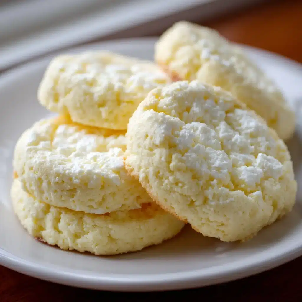 Best Cottage Cheese Cookies – Easy Baking with Protein Boost 4 Delicious homemade Cottage Cheese Cookies on a plate