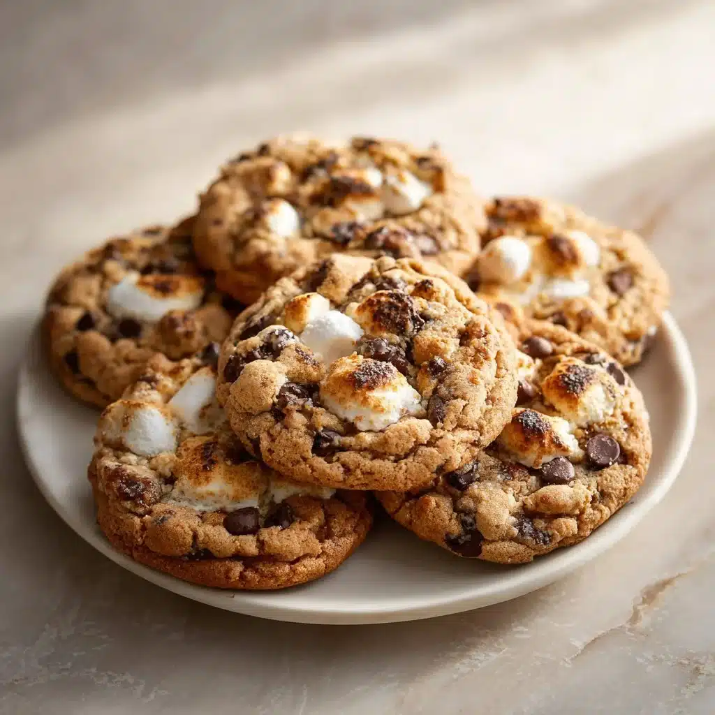 Decadent Sourdough S'mores Cookies with Marshmallows and Brown Butter 4 Decadent sourdough s'mores cookies with marshmallows and brown butter