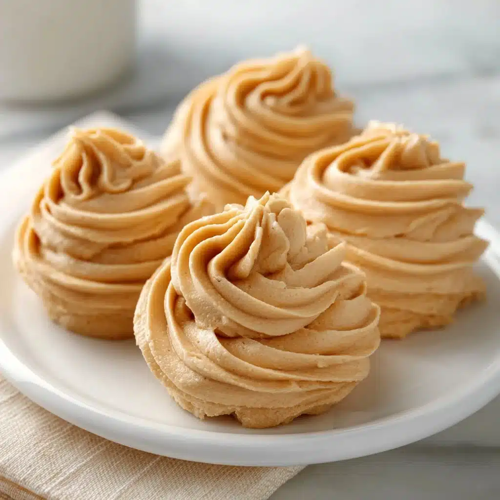Delicious freezer peanut butter whips in a bowl, ready to serve.