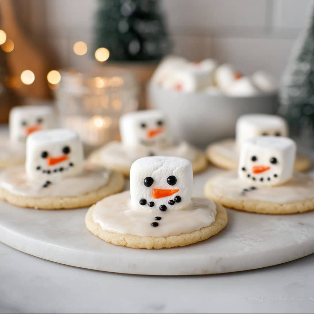 Melted Snowman Sugar Cookies