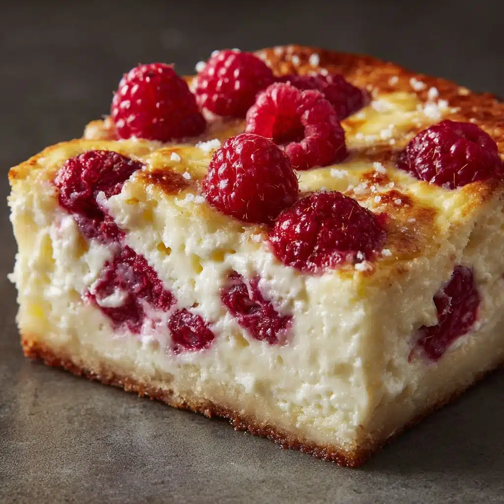 Easy Lemon Raspberry Cottage Cheese Bake | Healthy Protein Dessert 5 Lemon Raspberry Cottage Cheese Bake topped with fresh raspberries and lemon zest.
