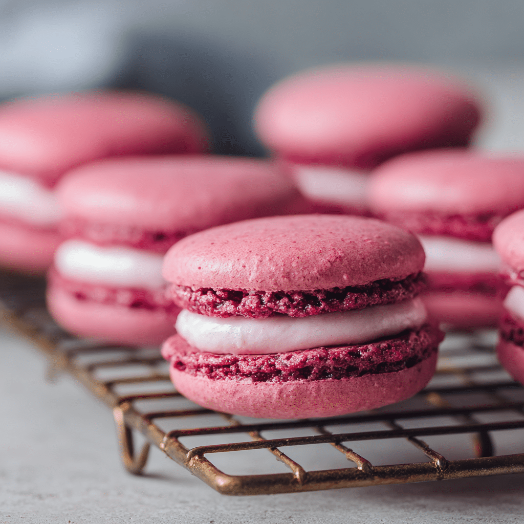 Easy Classic French Macarons - Best Treats for Sweet Celebrations 6 Colorful homemade macarons stacked on a plate, perfect for celebrations.