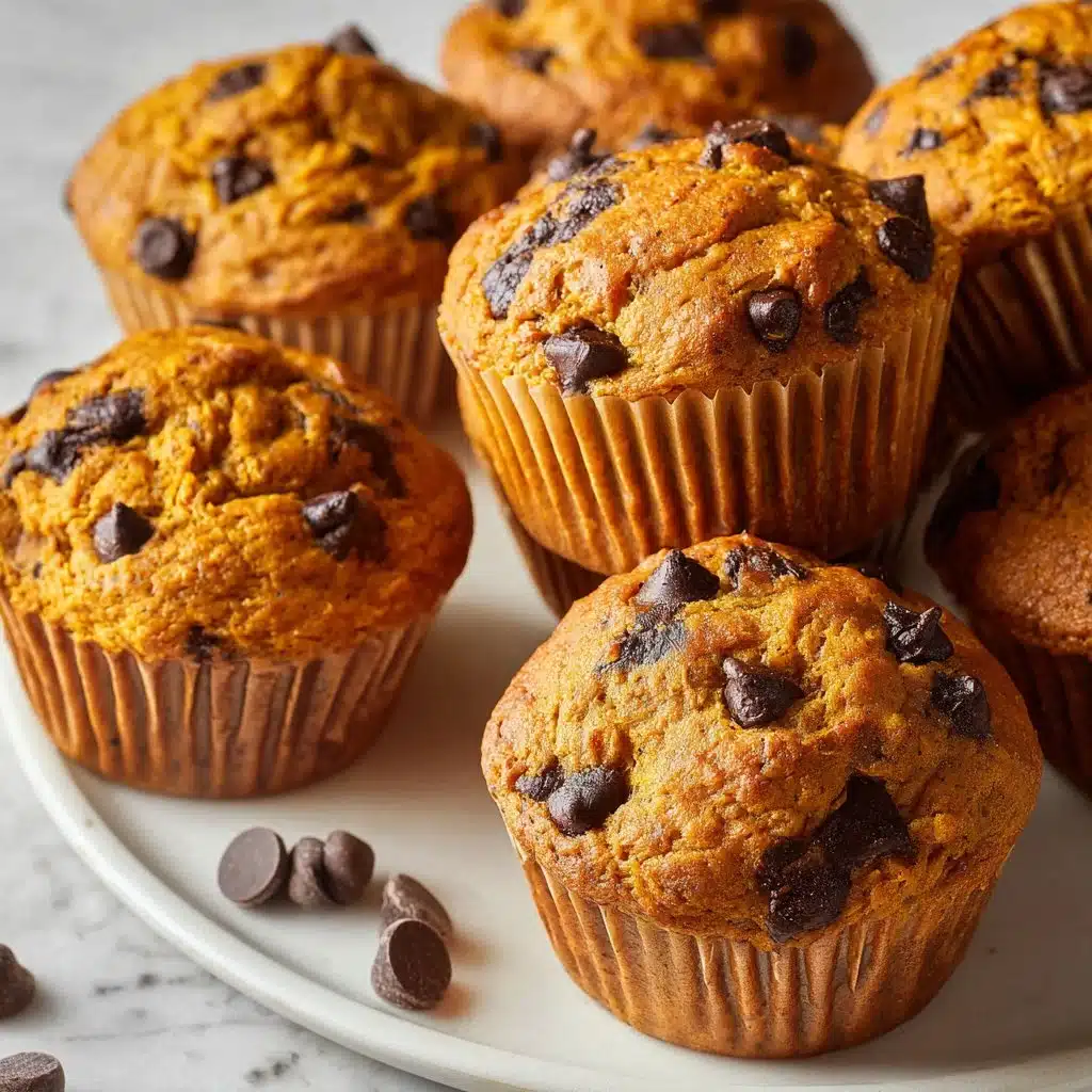 Freshly baked sourdough pumpkin muffins in white plate