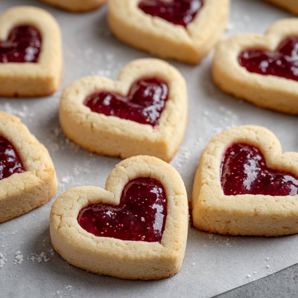 Sweet Heart Shaped Jam Cookies: A Delightful Treat to Share 4 Heart Shaped Jam Cookies Recipe