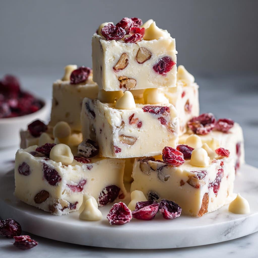 White Chocolate Cranberry Fudge Recipe – Sweet Holiday Dessert