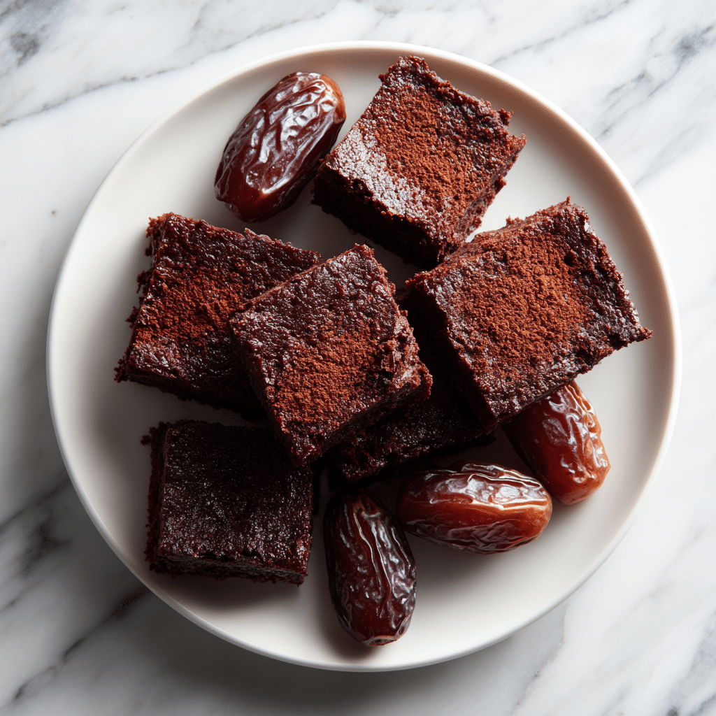 Delicious healthy date brownies made with natural ingredients