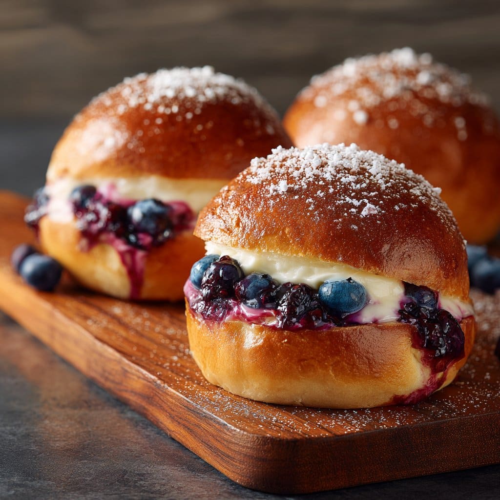 Blueberry Cream Brioche Buns: A Bakery Delight at Home 4 Blueberry Cream Brioche Buns