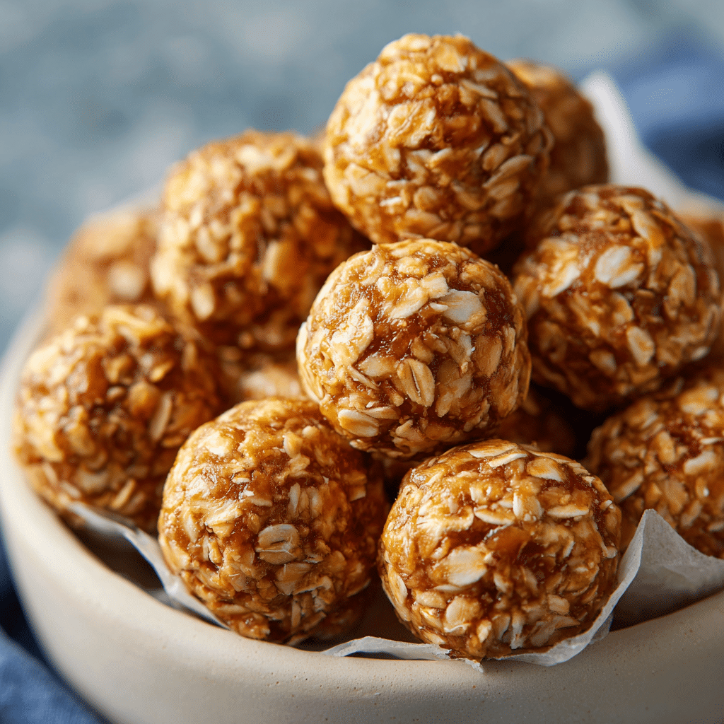 Delicious No-Bake 3-Ingredient Peanut Butter Bites Recipe 5 Delicious no-bake 3-ingredient peanut butter bites on a plate