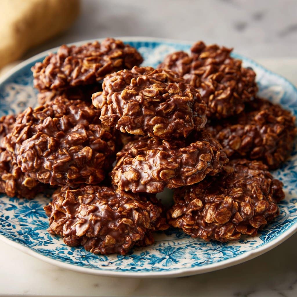 Peanut Butter Chocolate No-Bake Cookies