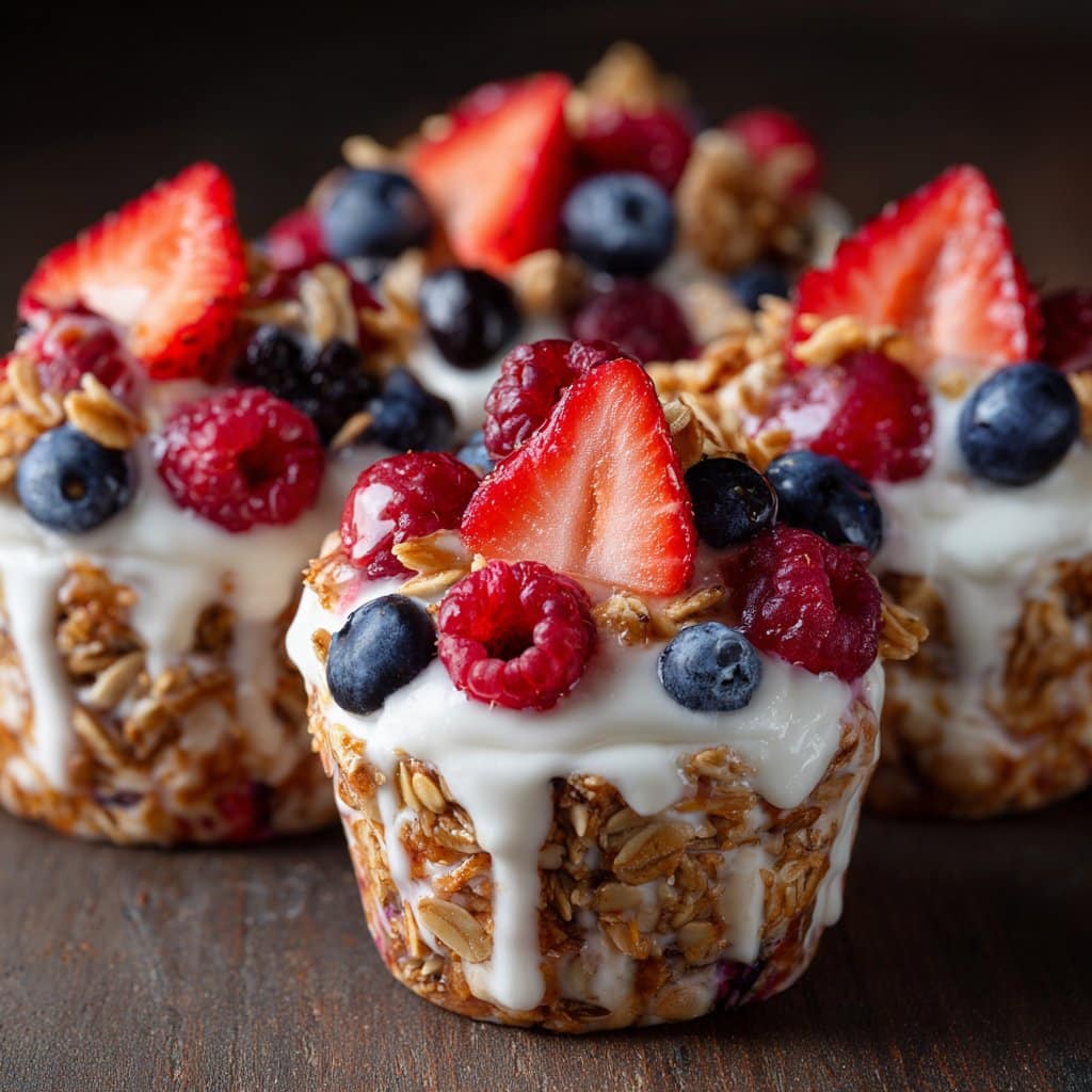Delicious Frozen Yogurt Granola Cups with Berries 4 Delicious Frozen Yogurt Granola Cups with Berries