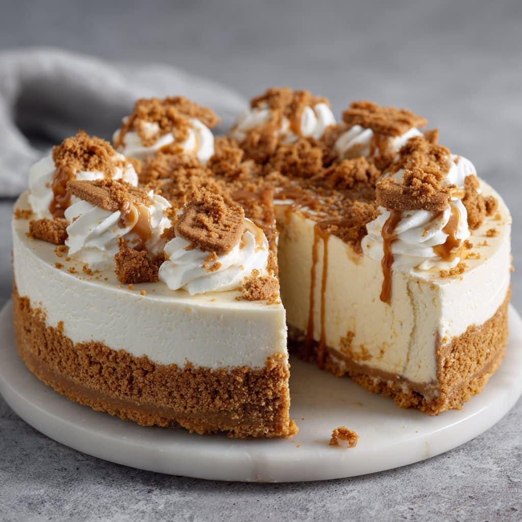 No Bake Biscoff Cheesecake