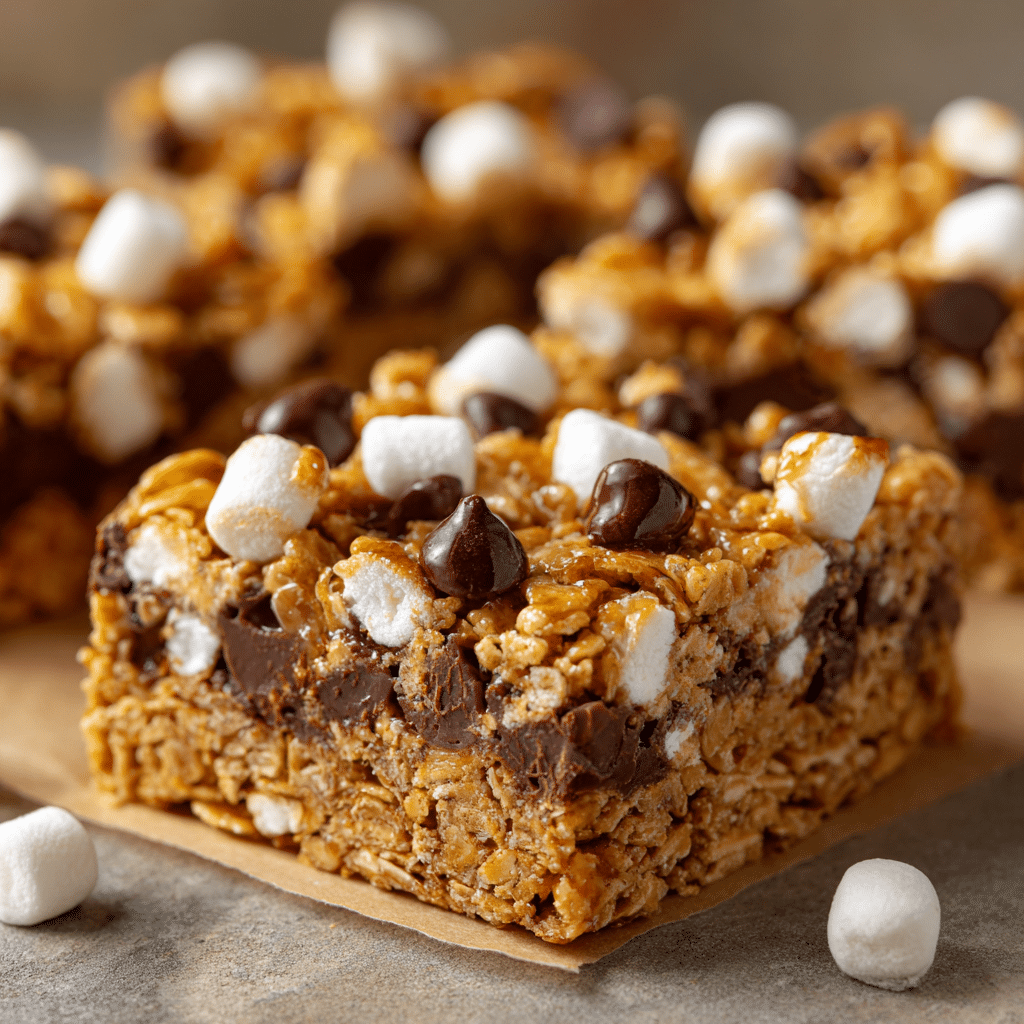 Delightful S'mores Granola Bars: A Sweet Treat to Enjoy Anytime 5 Delicious S'mores Granola Bars with chocolate and marshmallow