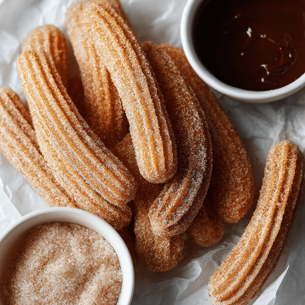Delightful Sourdough Churros Recipe to Satisfy Your Sweet Tooth 5 Deliciously crispy sourdough churros sprinkled with sugar and cinnamon