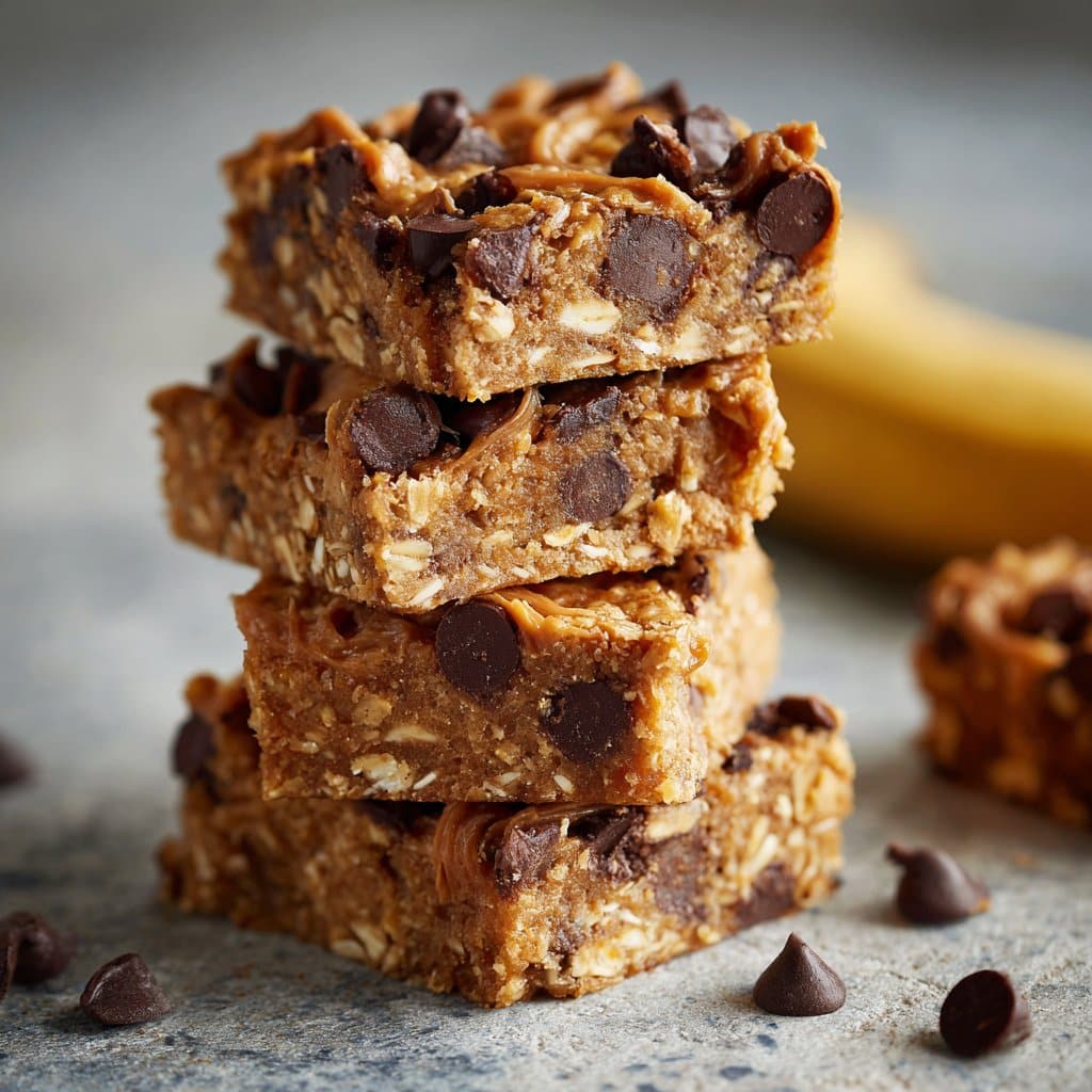 4 Ingredient Peanut Butter Banana Bars