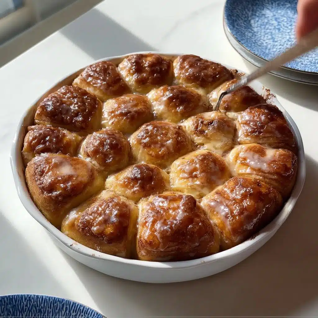 Cream Cheese Stuffed Cinnamon Roll Bread fresh from the oven