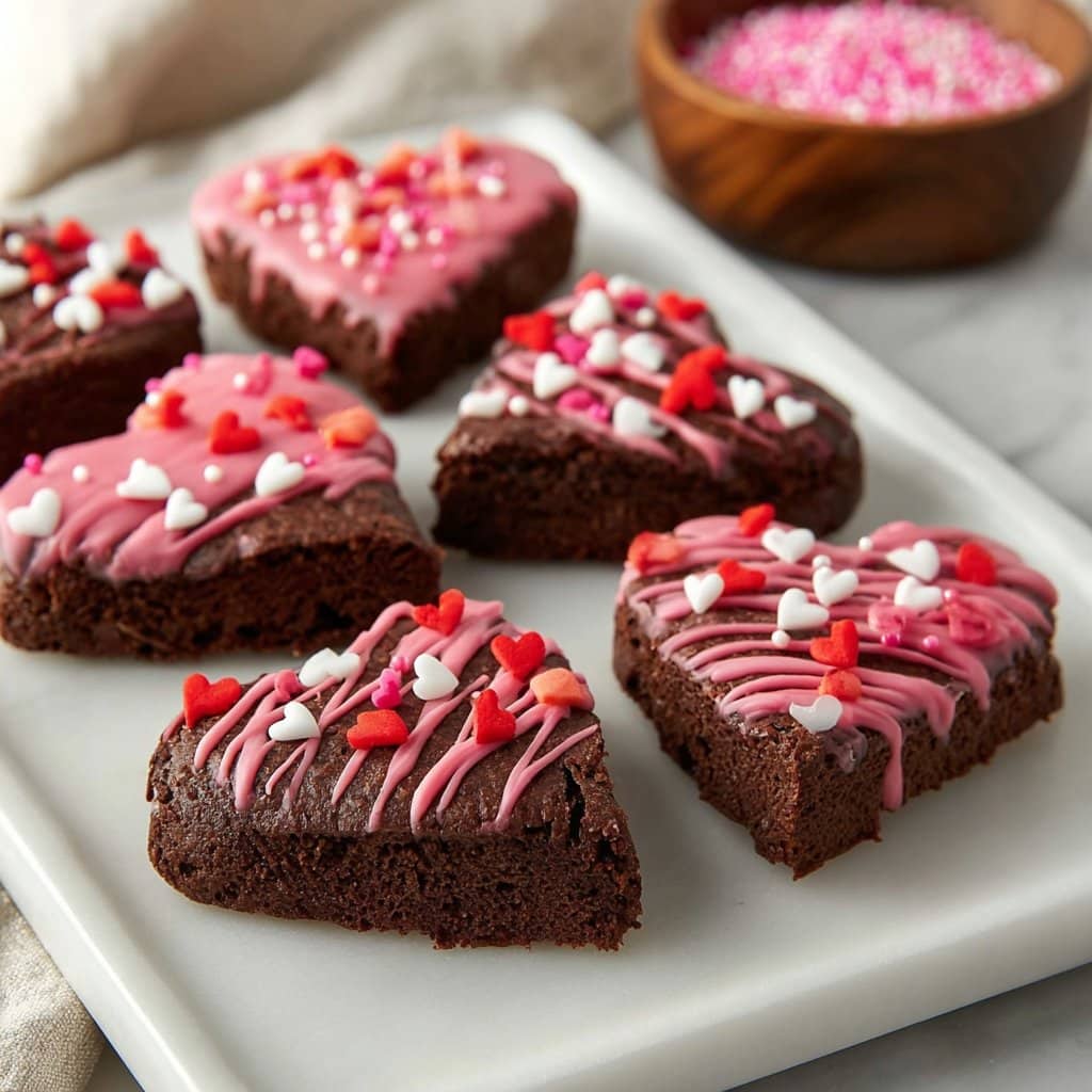Delicious Heart Shaped Brownies