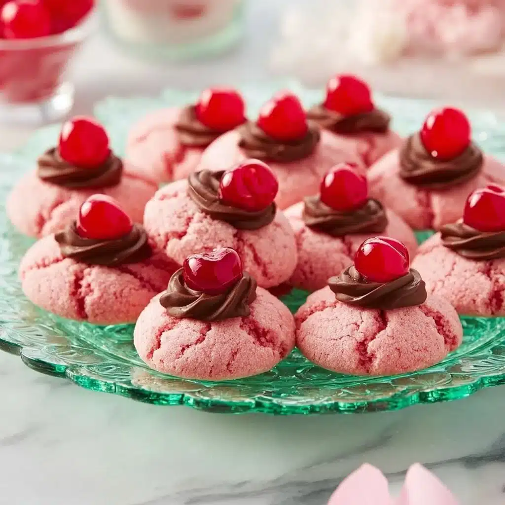 Easy Cherry Blossom Cookies - Sweet and Simple Recipe 3 Plate of easy cherry blossom cookies with pink icing and floral decorations.