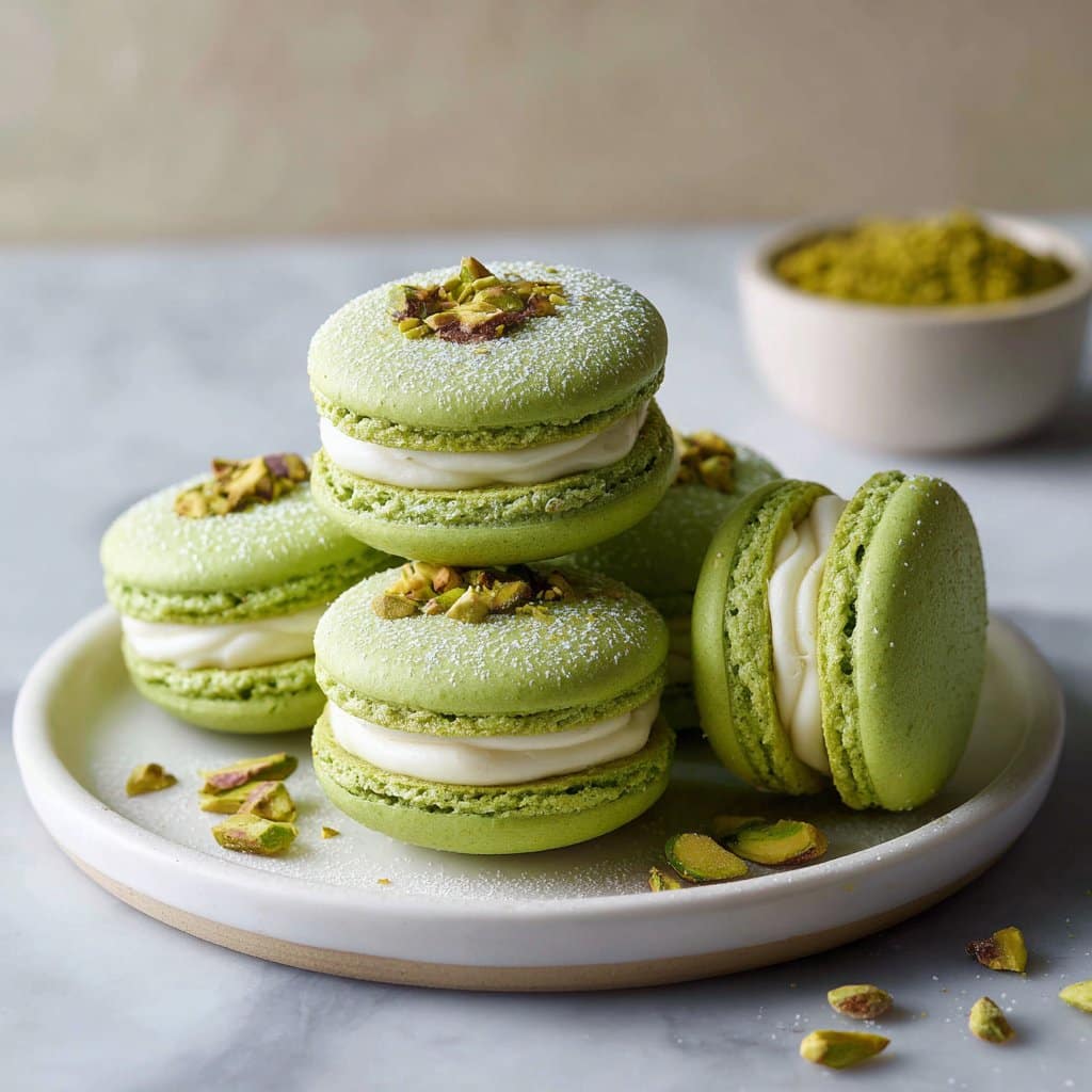 Vegan Pistachio Macarons