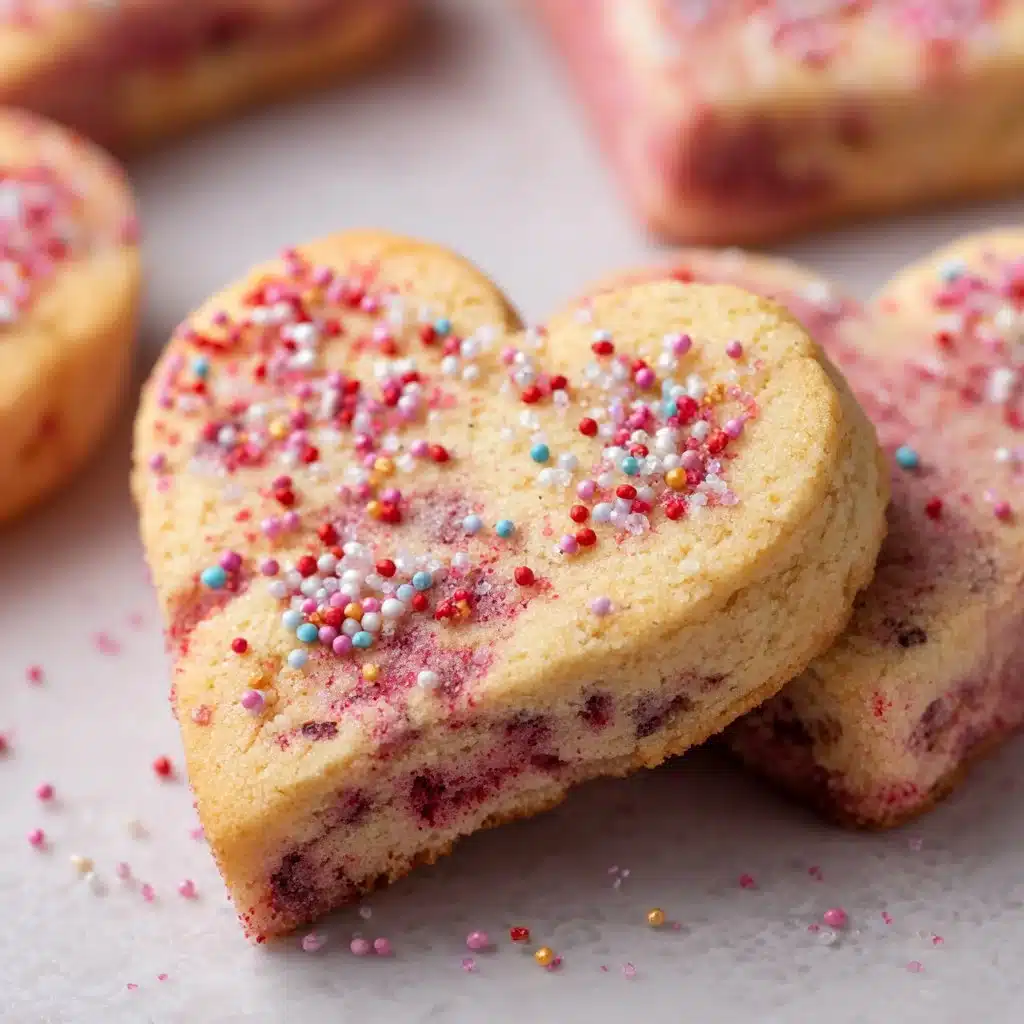Heart-Shaped Slice and Bake Cookies: A Sweet Treat for Any Occasion 3 Freshly baked heart-shaped slice and bake cookies on a cooling rack.