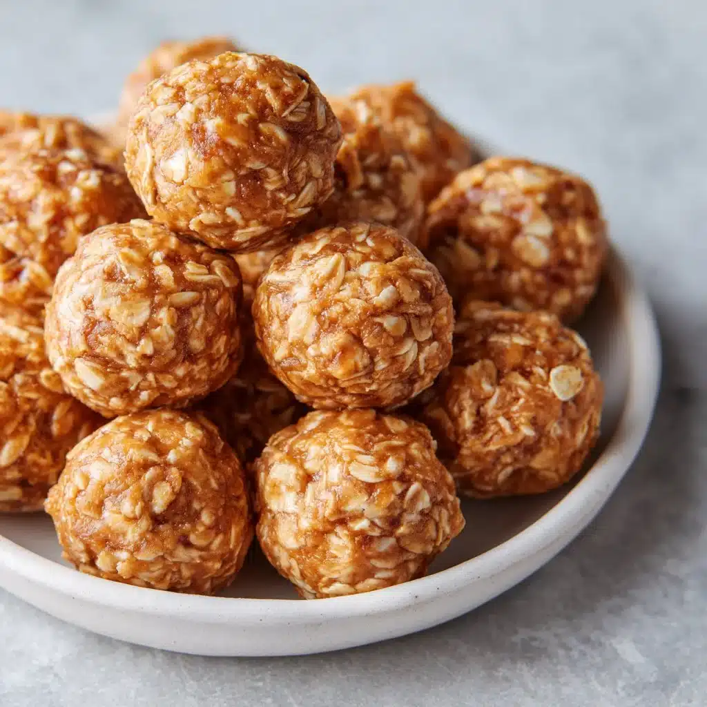 Delicious No-Bake 3-Ingredient Peanut Butter Bites Recipe 4 Delicious no-bake 3-ingredient peanut butter bites on a plate