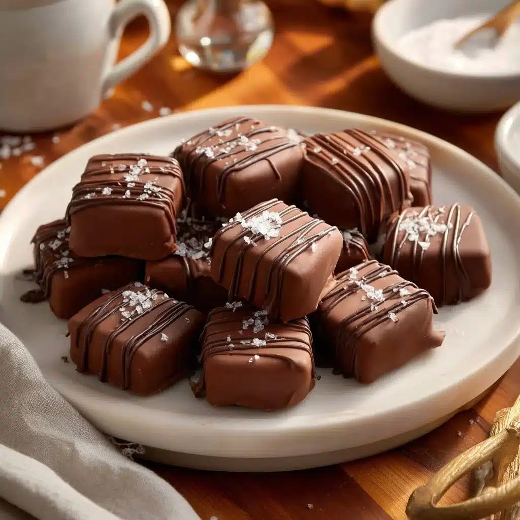 No-bake chocolate coconut bites arranged on a plate