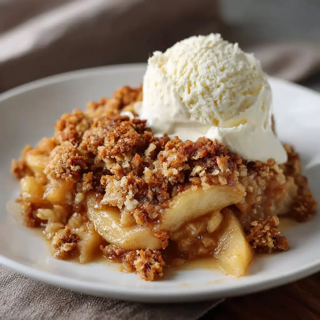 Delicious Paleo Apple Crisp dessert made with fresh apples and nuts.