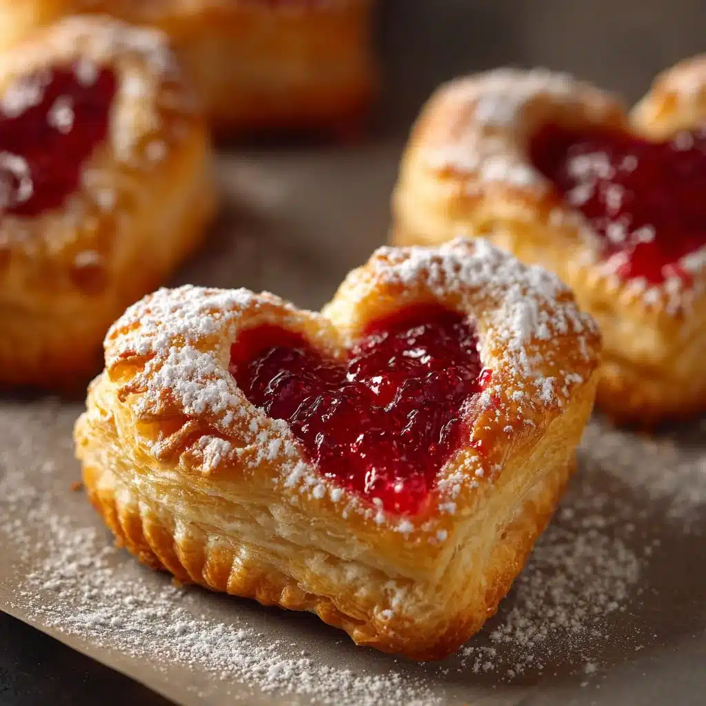 Irresistible Valentine’s Day Puff Pastry Hearts Recipe 3 Heart-shaped puff pastry treats, perfect for celebrations and special occasions.