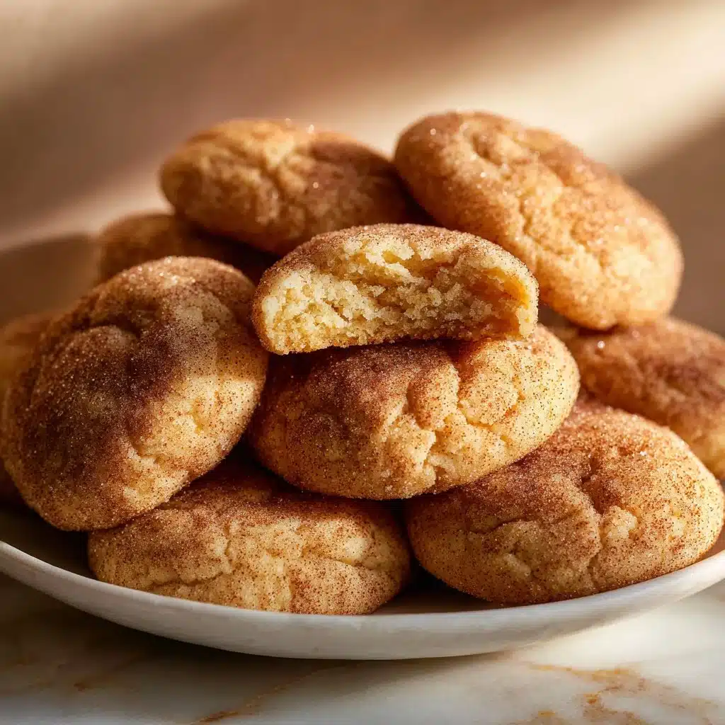 Soft Sourdough Snickerdoodle Cookies– Easy & Delicious Recipe 3 Delicious Sourdough Snickerdoodle Cookies on a rustic wooden table.