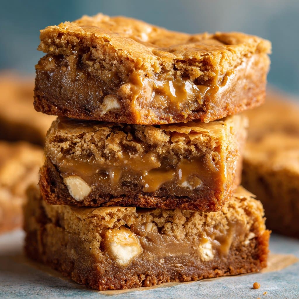 Biscoff Blondies – Gooey, Buttery & Loaded with Cookie Butter Flavor!
