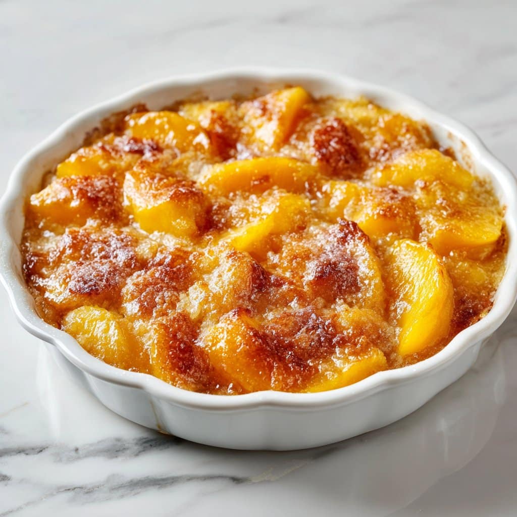 Easy Peach Cobbler with Canned Peaches