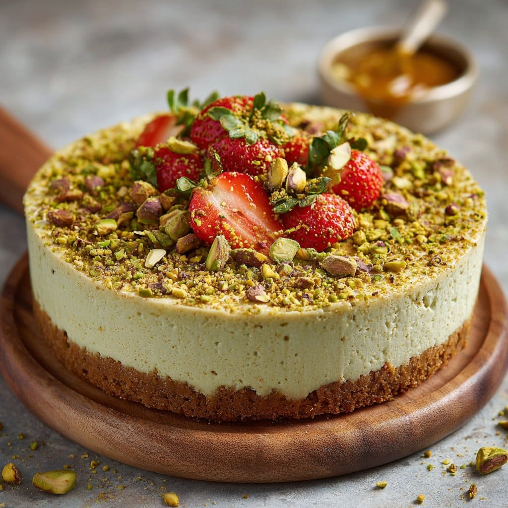 Pistachio Bliss Cheesecake Recipe - Creamy & Bright 4 Pistachio Bliss Cheesecake