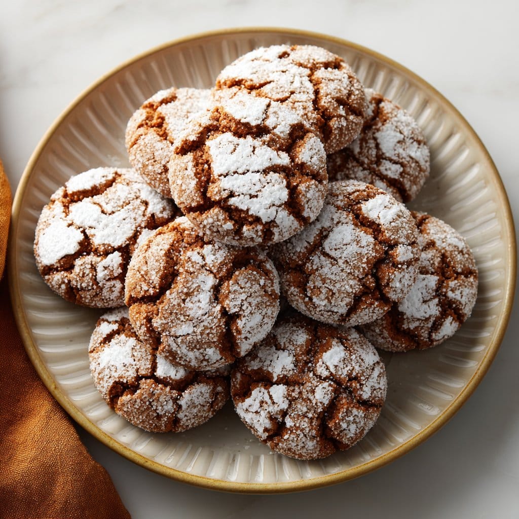 Gingerbread Crinkle Cookies