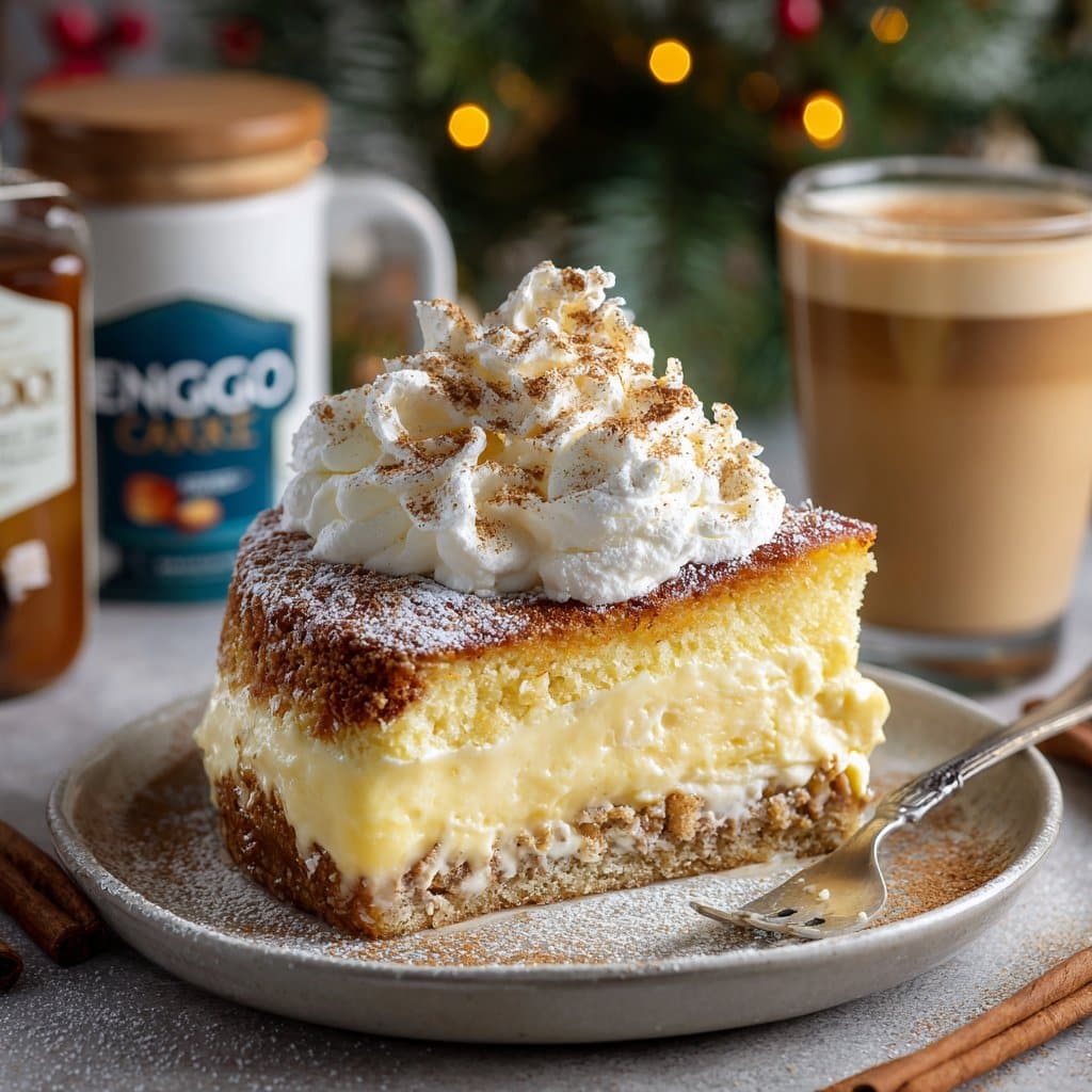 Delightful Eggnog Magic Cake Recipe for Your Holiday Gatherings 4 EGGNOG MAGIC CAKE