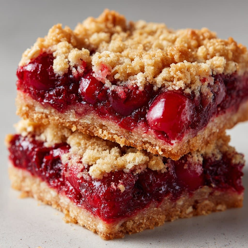Easy & Tasty Cherry Crumble Bars