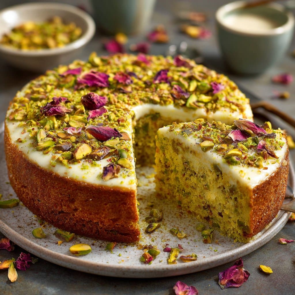 Pistachio Milk Cake That Melts in Your Mouth 4 Pistachio Milk Cake