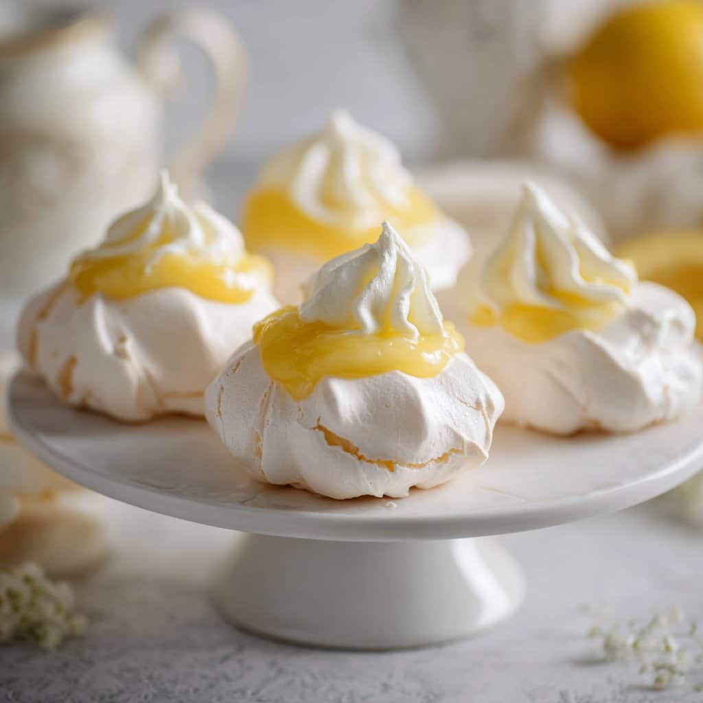 Delightful Pavlova with Lemon Curd: A Sweet Sensation 4 Pavlova with lemon curd