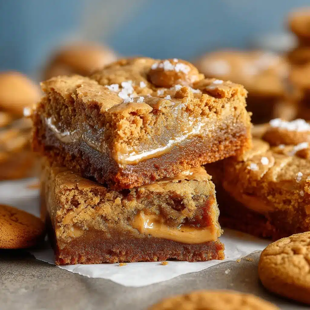 Delicious Biscoff Blondies with a golden brown top and a rich flavor