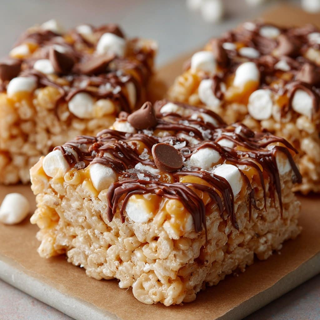 Salted Caramel Rice Krispie Treats: A Sweet & Salty Indulgence