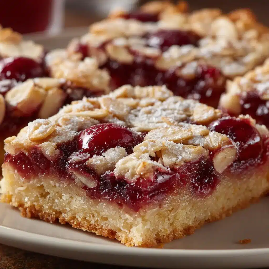 Delicious homemade cherry pie bars with a buttery crust and fresh cherries.